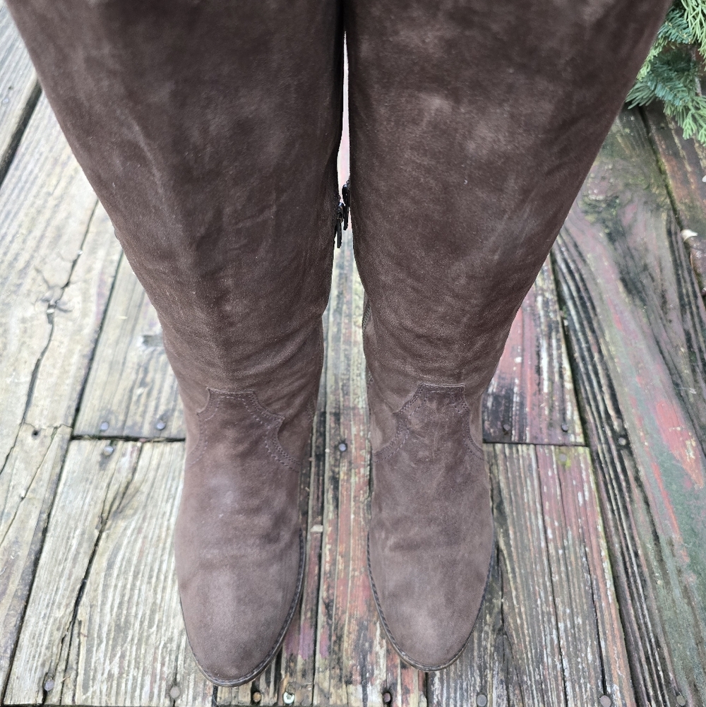 Spirit By Lucchese, Womens, Annie, Brown Suede, Riding Boots, Size 9M - Picture 3 of 15